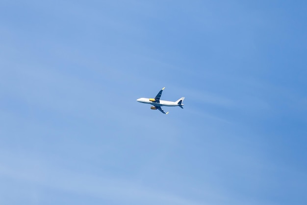 Low angle view of airplane flying in sky