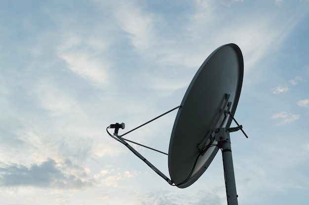 Low angle view of antenna against sky