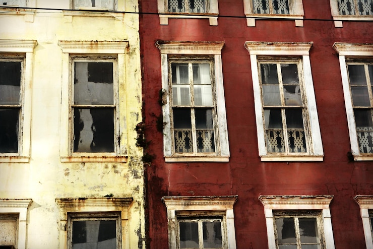Photo low angle view of apartment building