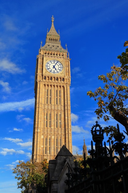 Foto vista a bassa angolazione del big ben contro il cielo