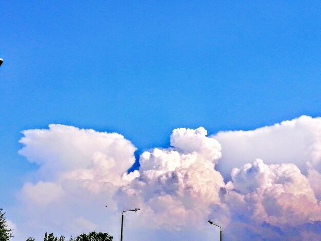 Low angle view of blue sky