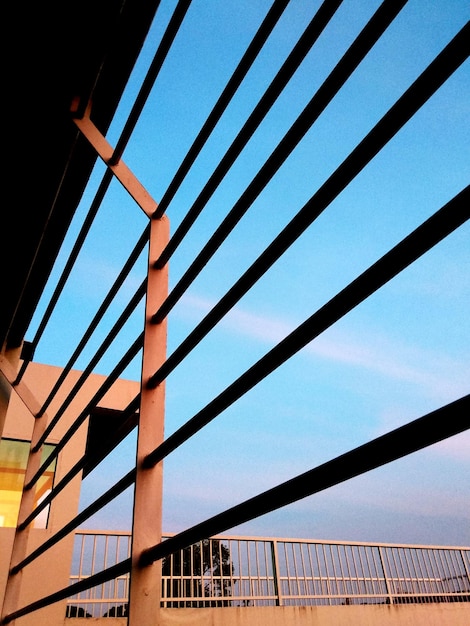 Low angle view of bridge against clear sky