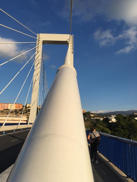 Low angle view of bridge against sky