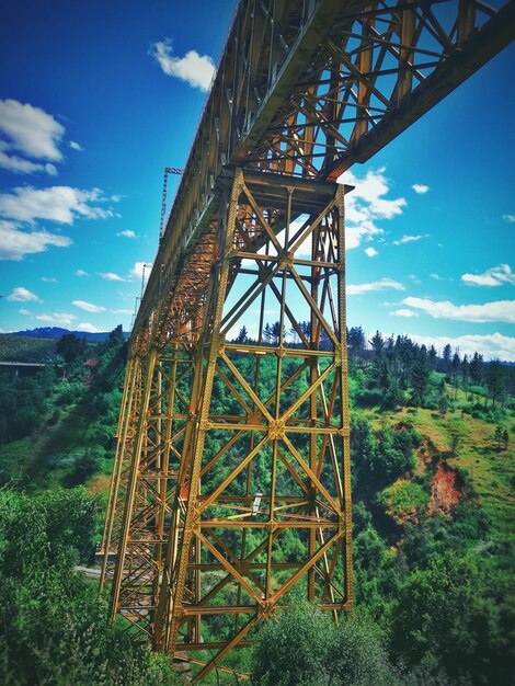 Low angle view of bridge against sky