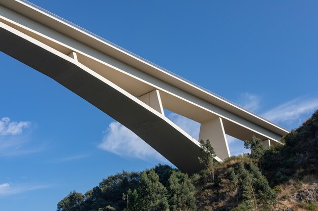 Foto vista a basso angolo del ponte contro il cielo