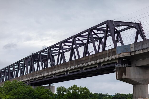 Low angle view of bridge against sky