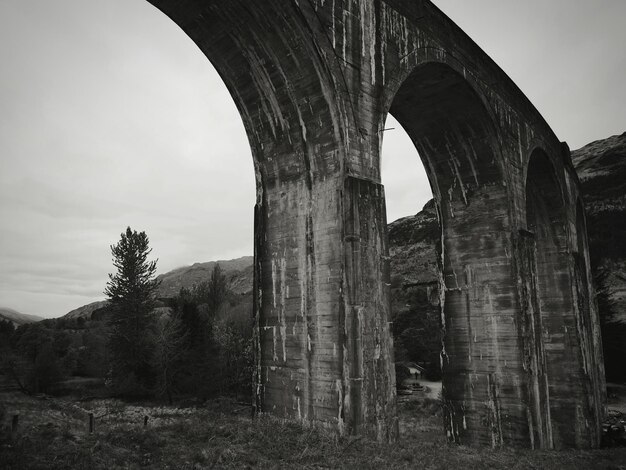 Low angle view of bridge against sky