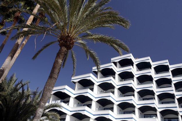 Low angle view of building against blue sky