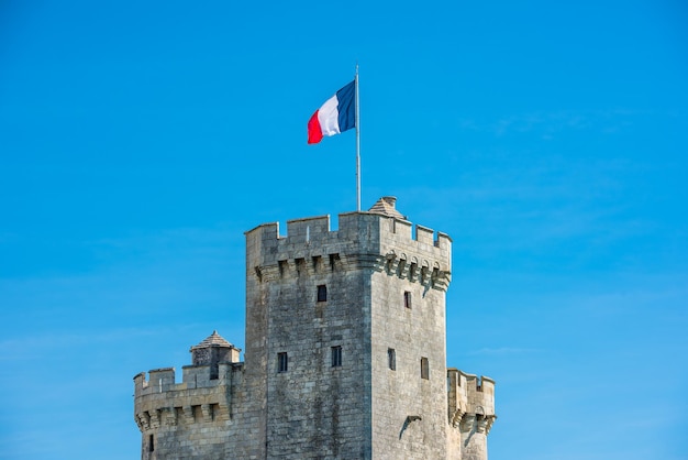 Low angle view of building against blue sky