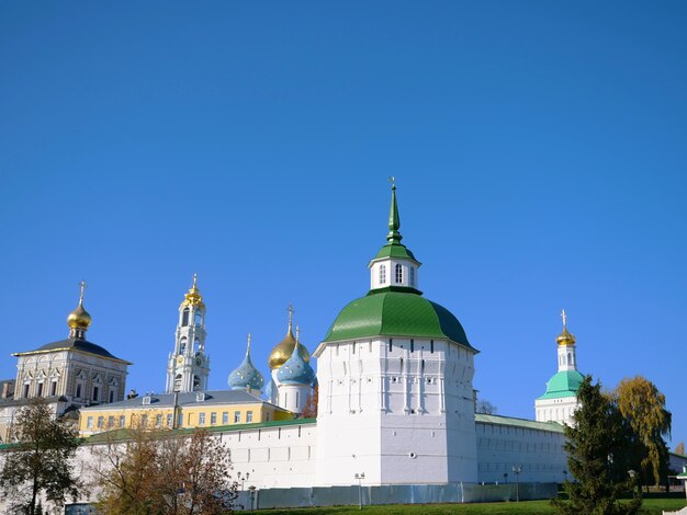 Low angle view of a building against blue sky