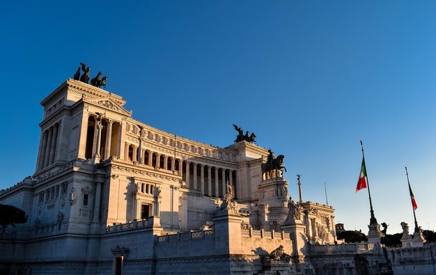 Low angle view of building against blue sky