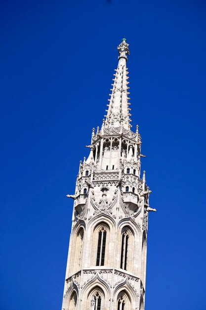 Low angle view of a building against blue sky