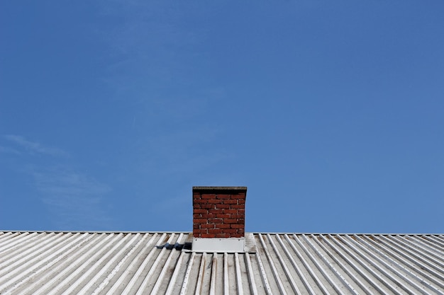 Low angle view of building against blue sky