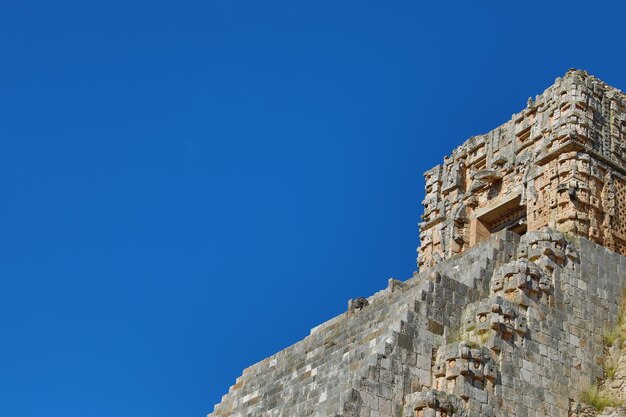 Low angle view of building against blue sky