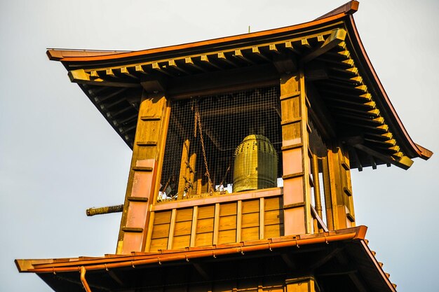 Low angle view of building against clear sky