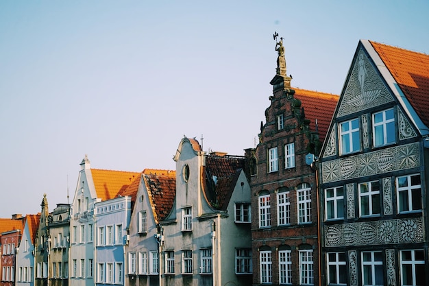 Low angle view of building against clear sky