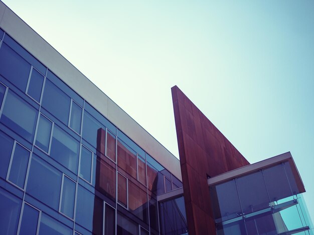 Low angle view of building against clear sky