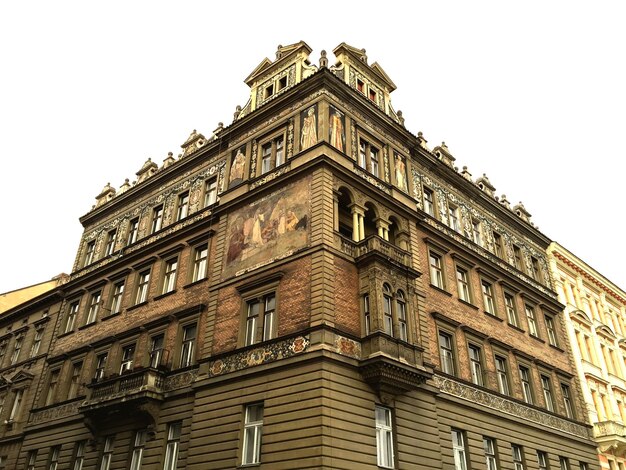 Low angle view of building against clear sky