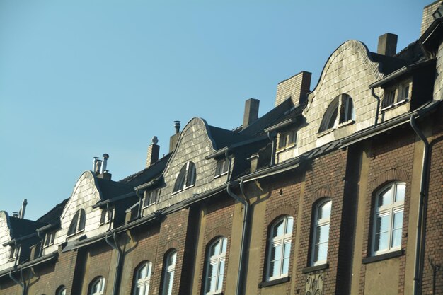 Low angle view of building against clear sky