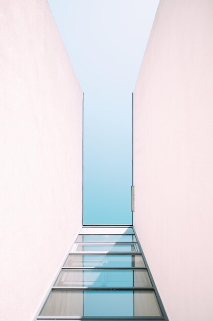 Low angle view of building against clear sky