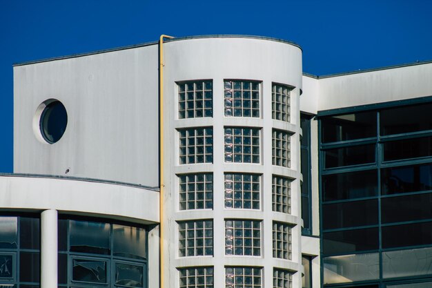 Low angle view of building against clear sky