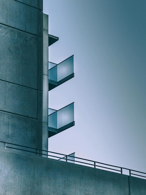 low angle view of building against clear sky