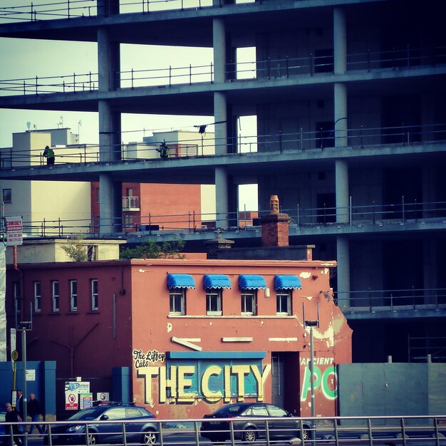 Low angle view of building in city