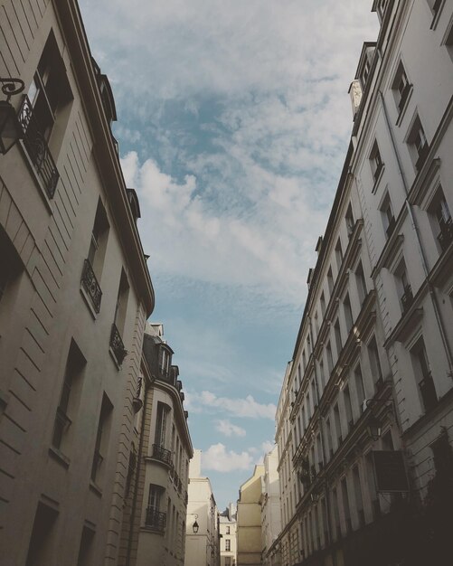 Low angle view of buildings against sky