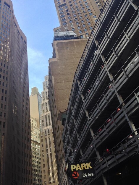 Low angle view of buildings against sky