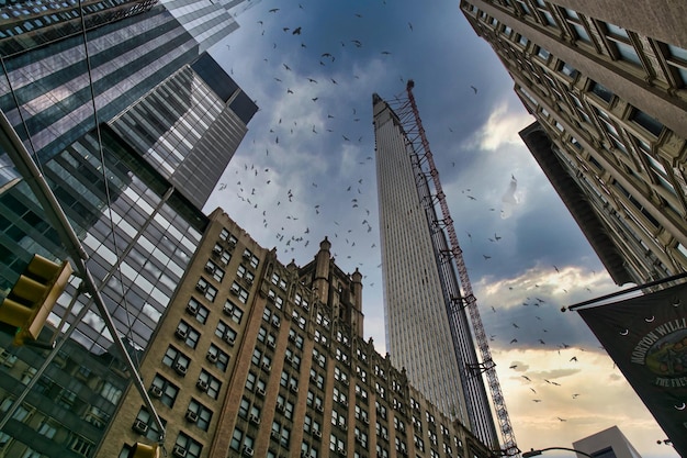 Photo low angle view of buildings against sky