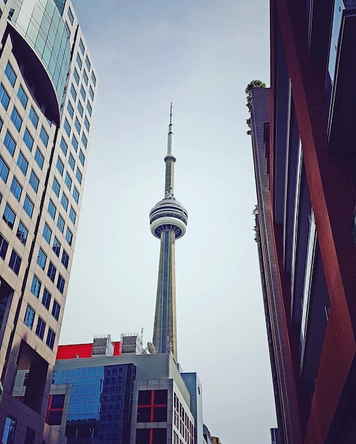 Low angle view of buildings against sky