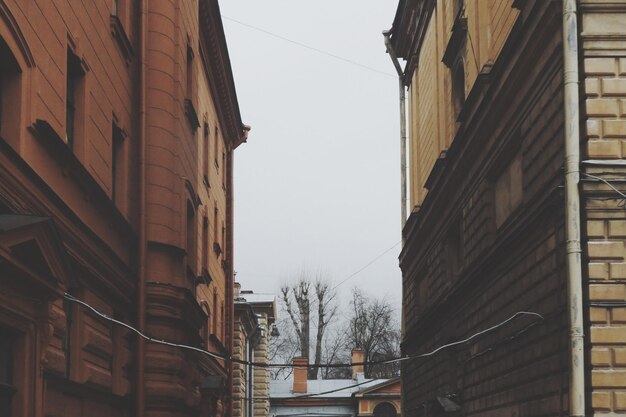 Low angle view of buildings against sky