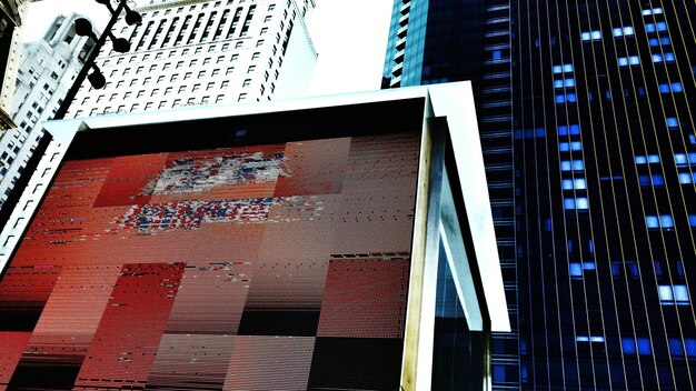 Low angle view of buildings in city