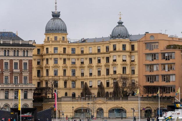 Low angle view of buildings in city