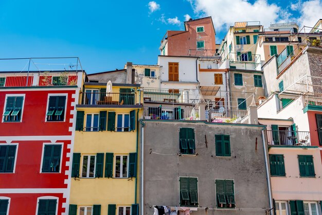 Low angle view of buildings at riomaggiore