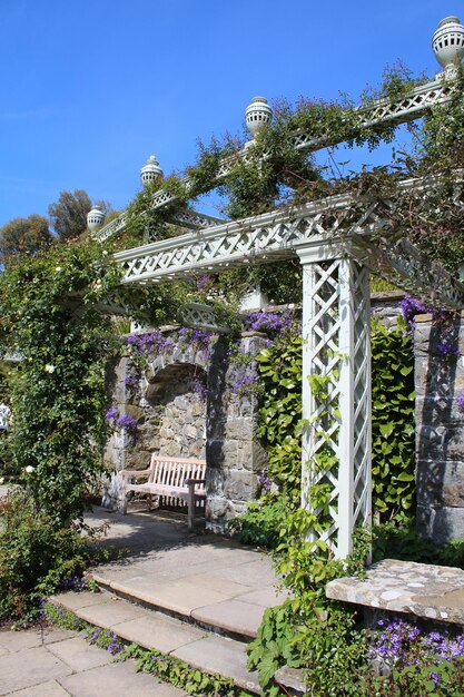 Low angle view of built structure against clear blue sky