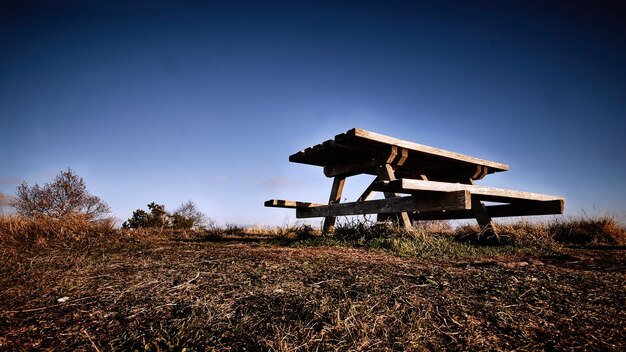 Low angle view of built structure against clear sky