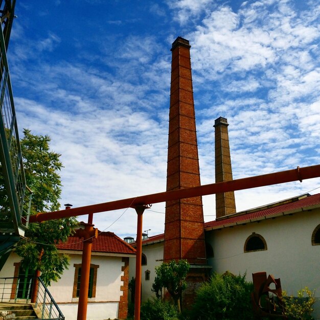 Low angle view of built structure against the sky