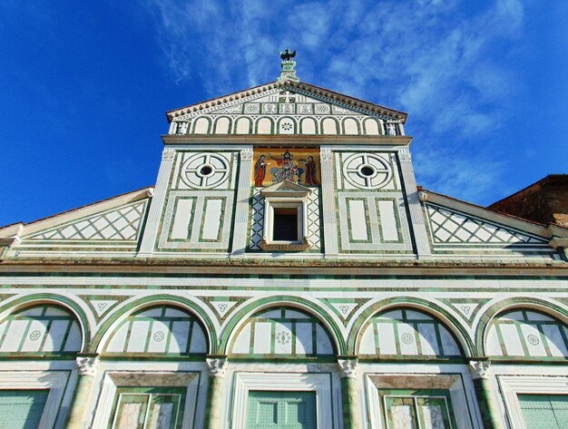 Low angle view of cathedral against blue sky