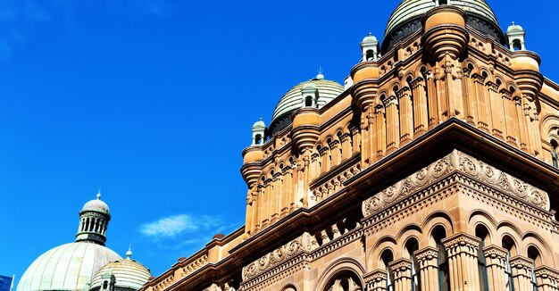 Low angle view of cathedral against blue sky