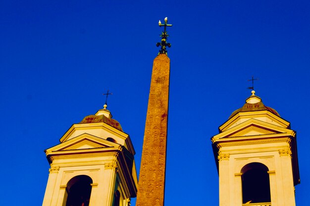 Low angle view of cathedral against blue sky