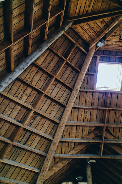 low angle view of ceiling of building