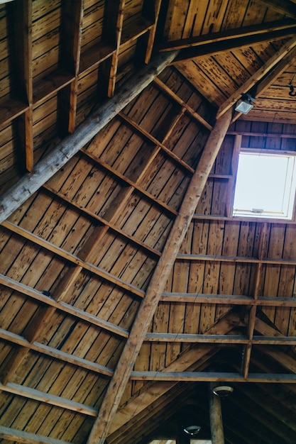 Foto vista a basso angolo del soffitto dell'edificio