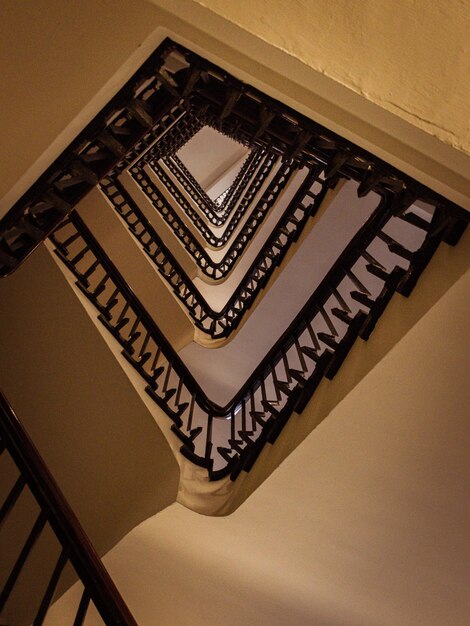 Low angle view of ceiling staircase