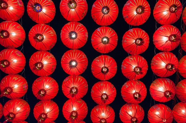 low angle view of chinese lanterns