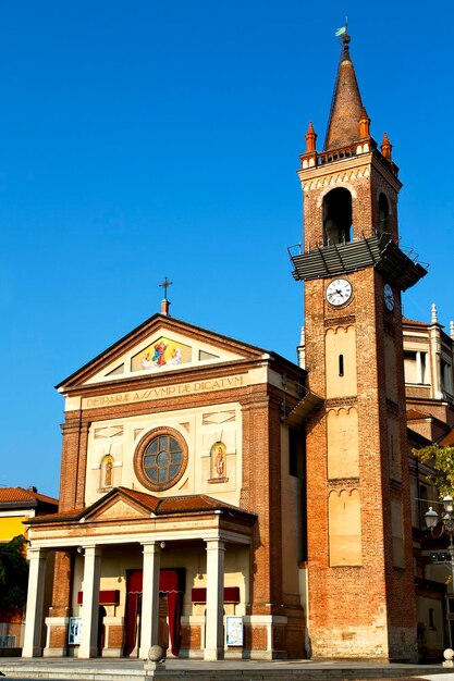 Low angle view of church against blue sky