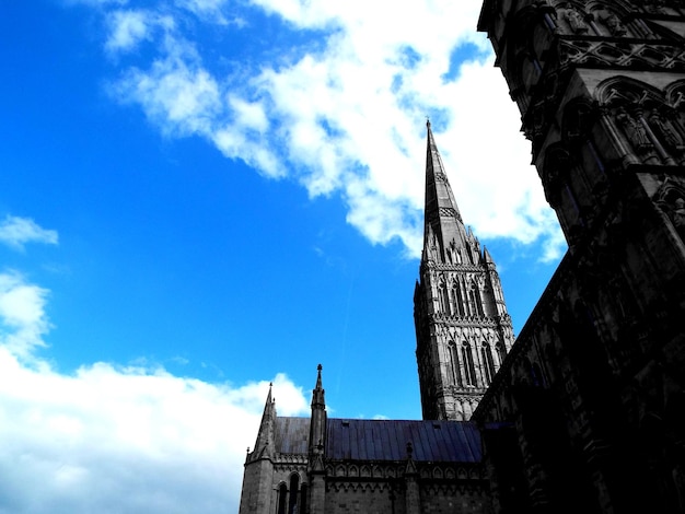 Low angle view of church against sky