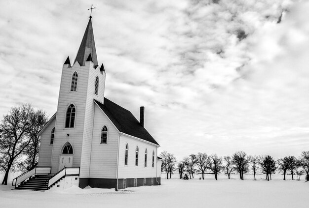 low angle view of church against sky