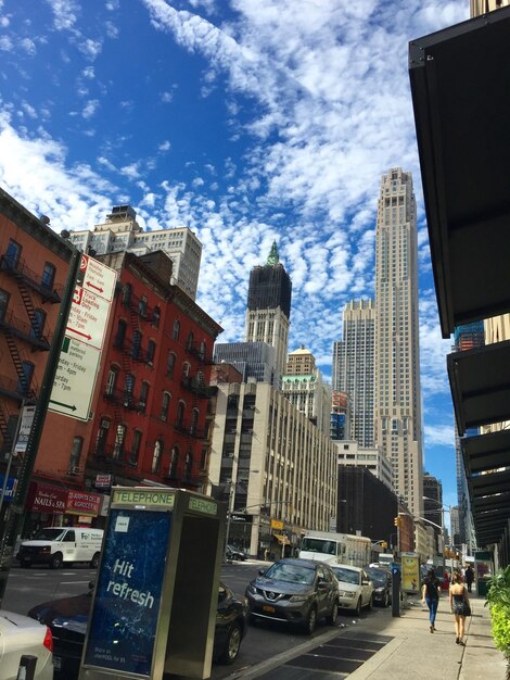 Low angle view of city street