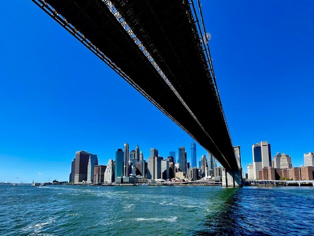 Low angle view of city at waterfront